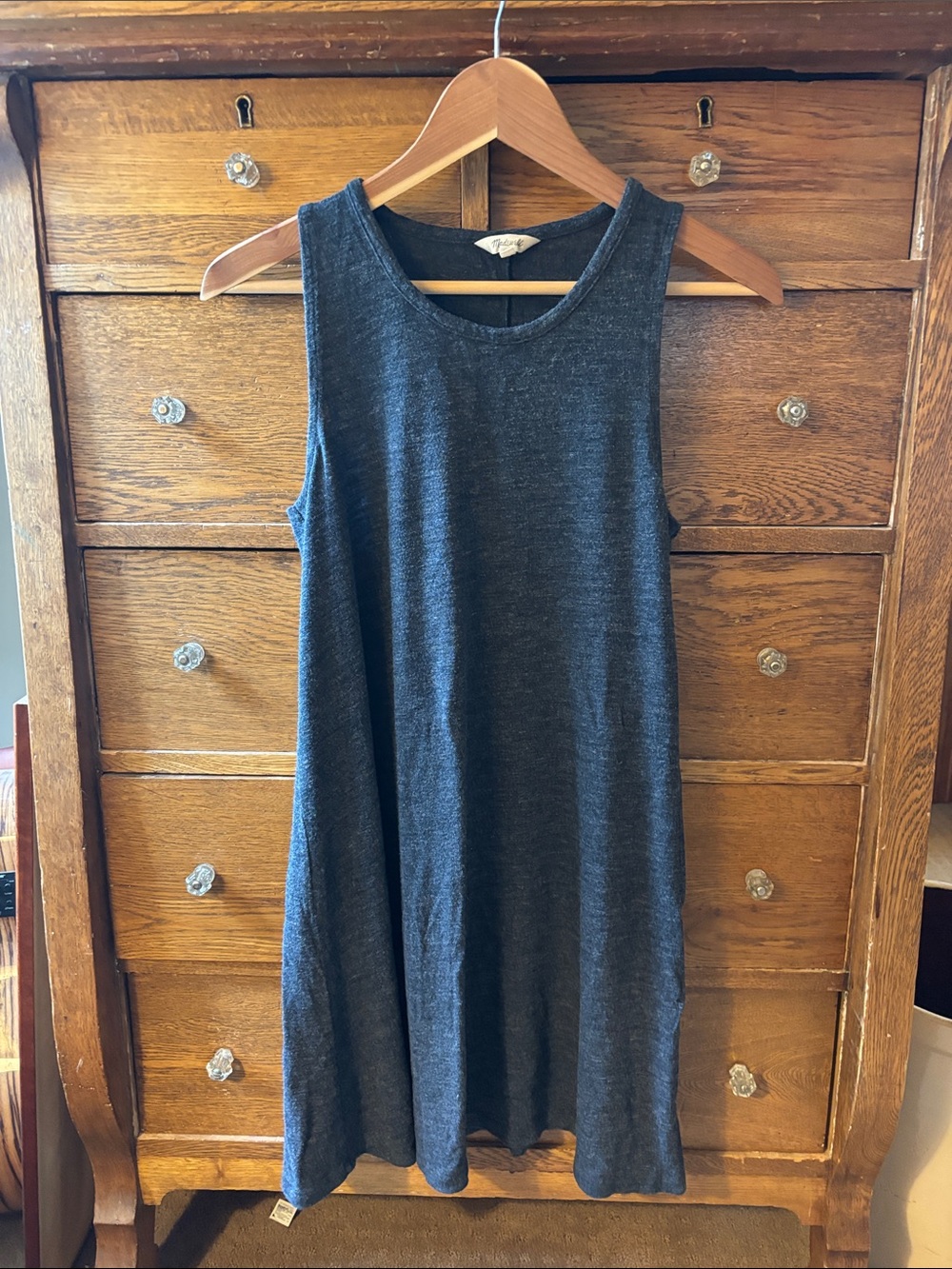 Madewell Charcoal Gray Sleeveless swing dress